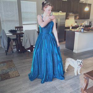 Blue Glitter Dress, Camille La Vie